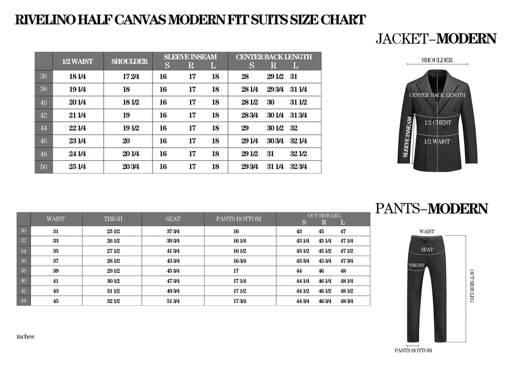 RHC100-3 Men's Charcoal Half-Canvas Suit