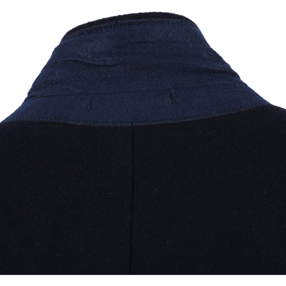 53-01-410 Wool Blend Breasted Navy Top Coat