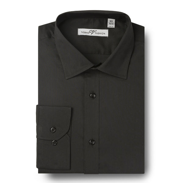 22 34 35 dress shirt TCS-22 Men's Slim Fit Long Sleeve Stretch Dress Shirt