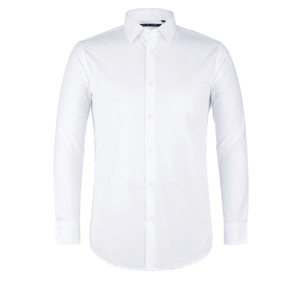 TC01 Men's Classic Fit Long Sleeve Spread Collar Dress Shirt