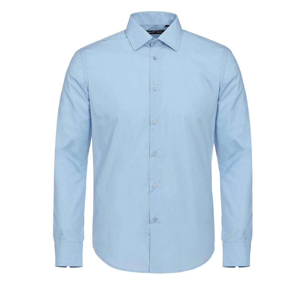 TC646 Men's Classic Fit Long Sleeve Spread Collar Dress Shirt