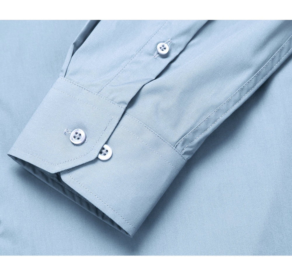 TC646 Men's Classic Fit Long Sleeve Spread Collar Dress Shirt