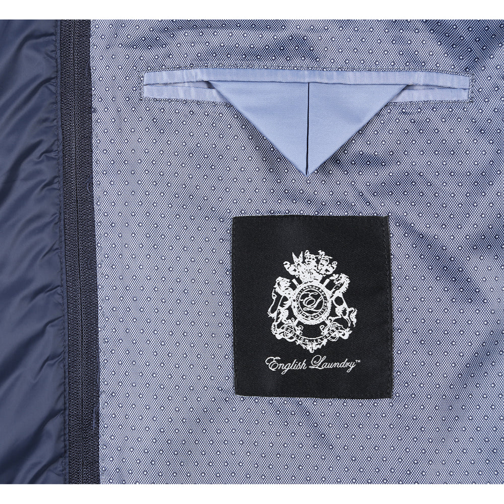 EL53-55-495 Wool Blend Breasted Gray Blue Top Coat BIB