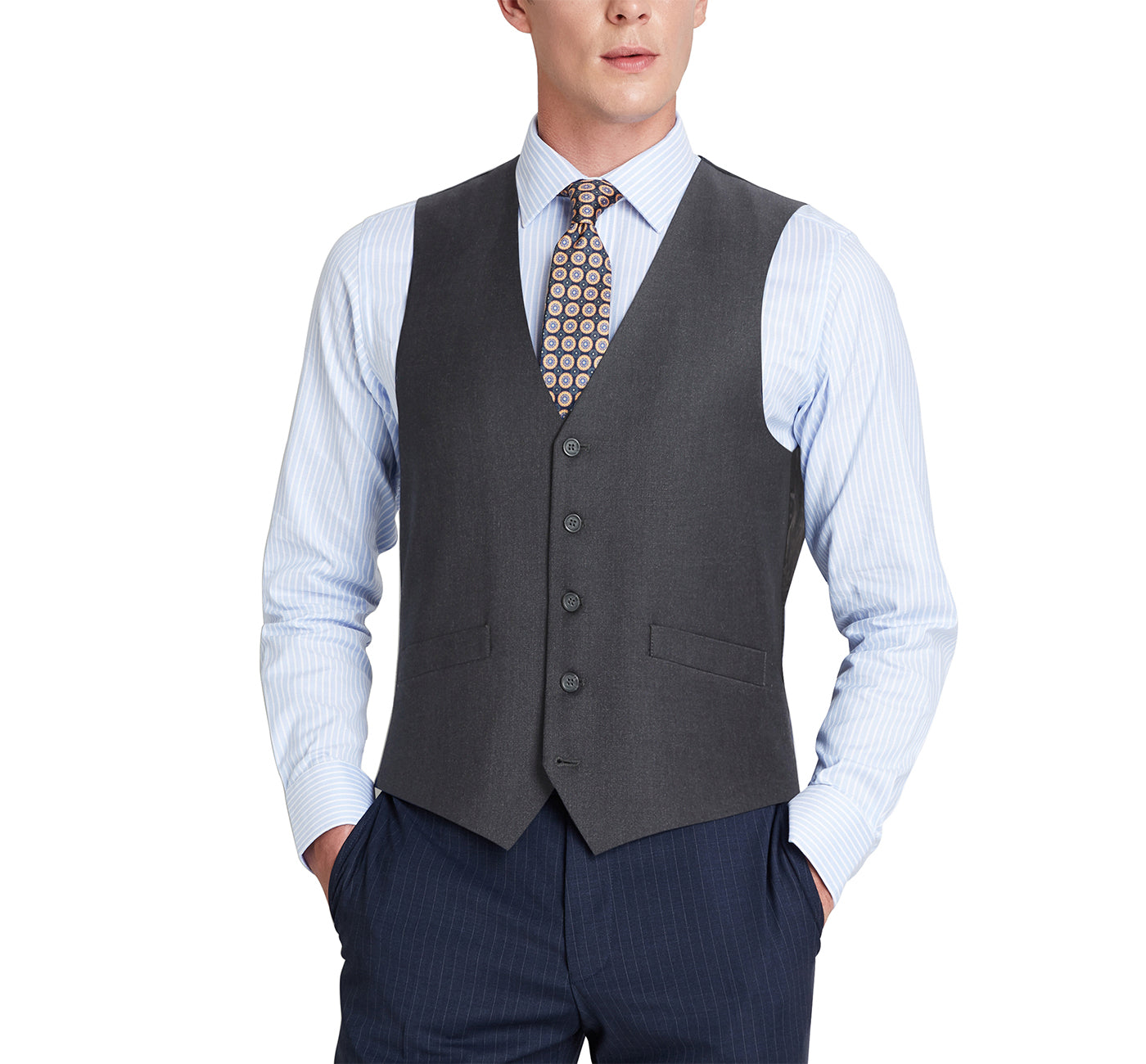 202-1 Men's Classic Fit Suit Separate Vest – NovaraFashion