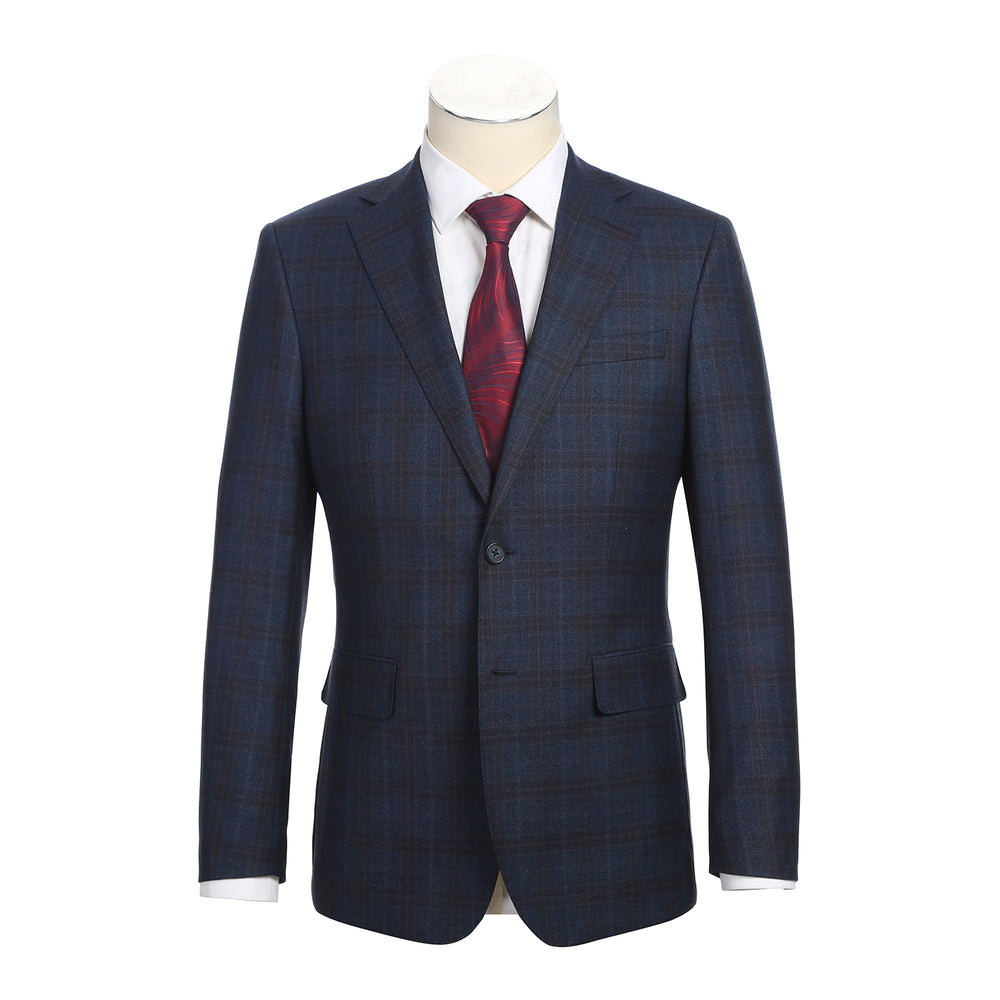 EL12-55-410 Dark Blue Check Suit