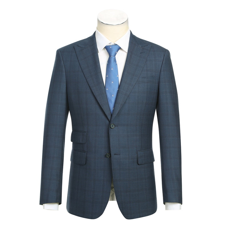 EL92-55-410 Blue Wool Suit