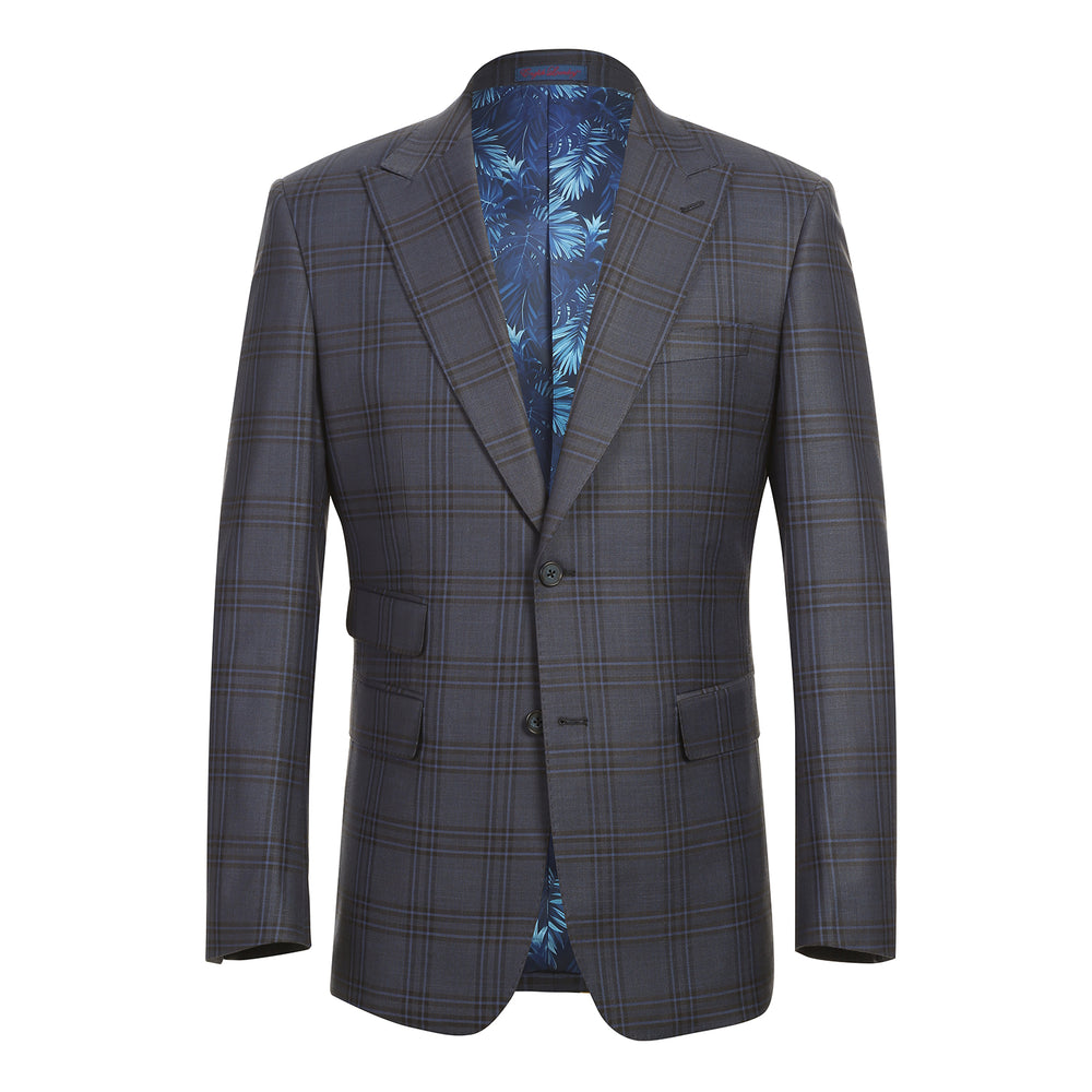12-53-093EL Grey Check Suit