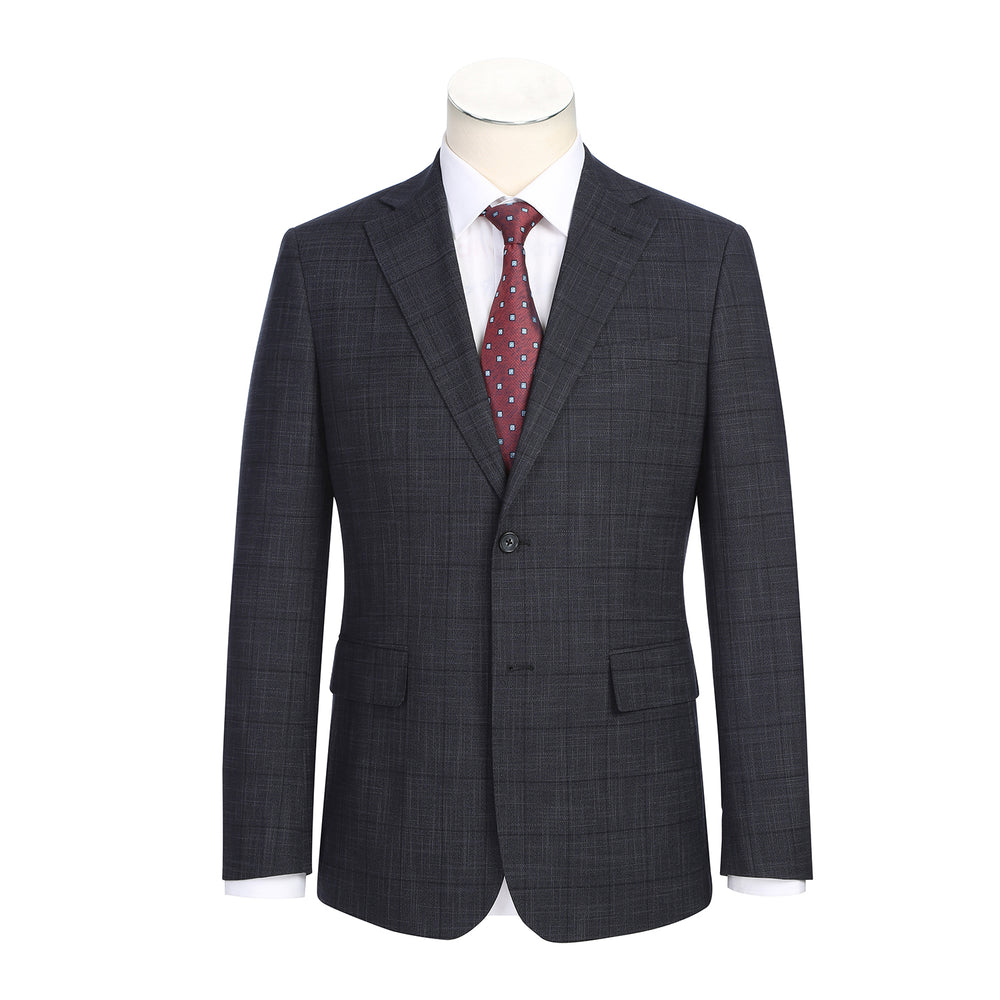 22-53-095EL Dark Gray Check Suit