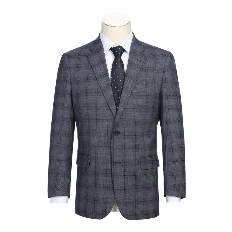 293-30 Men's Classic Fit Checked Suits