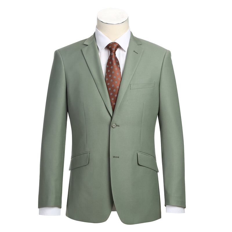 201-12 Men's 2-Piece Slim Fit Single Breasted Notch Lapel Suit