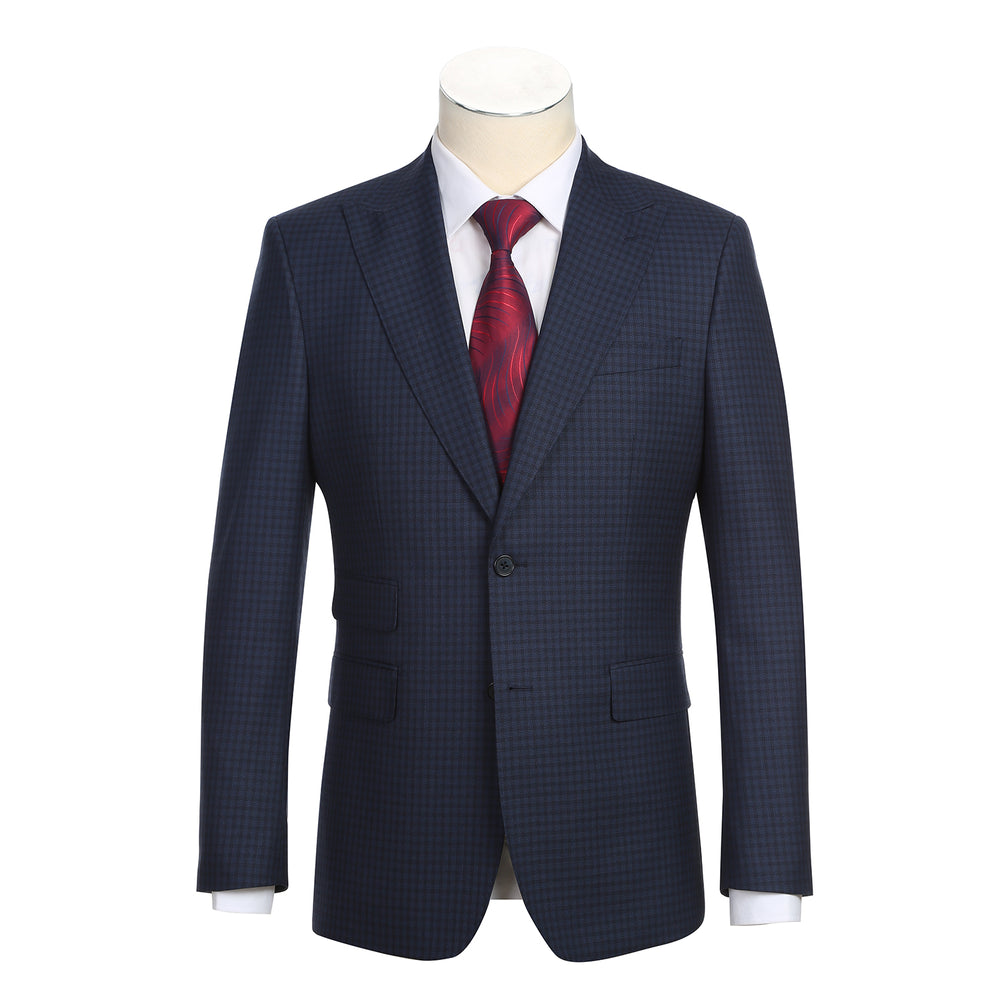 EL92-51-410 Grey Blue Wool Suit