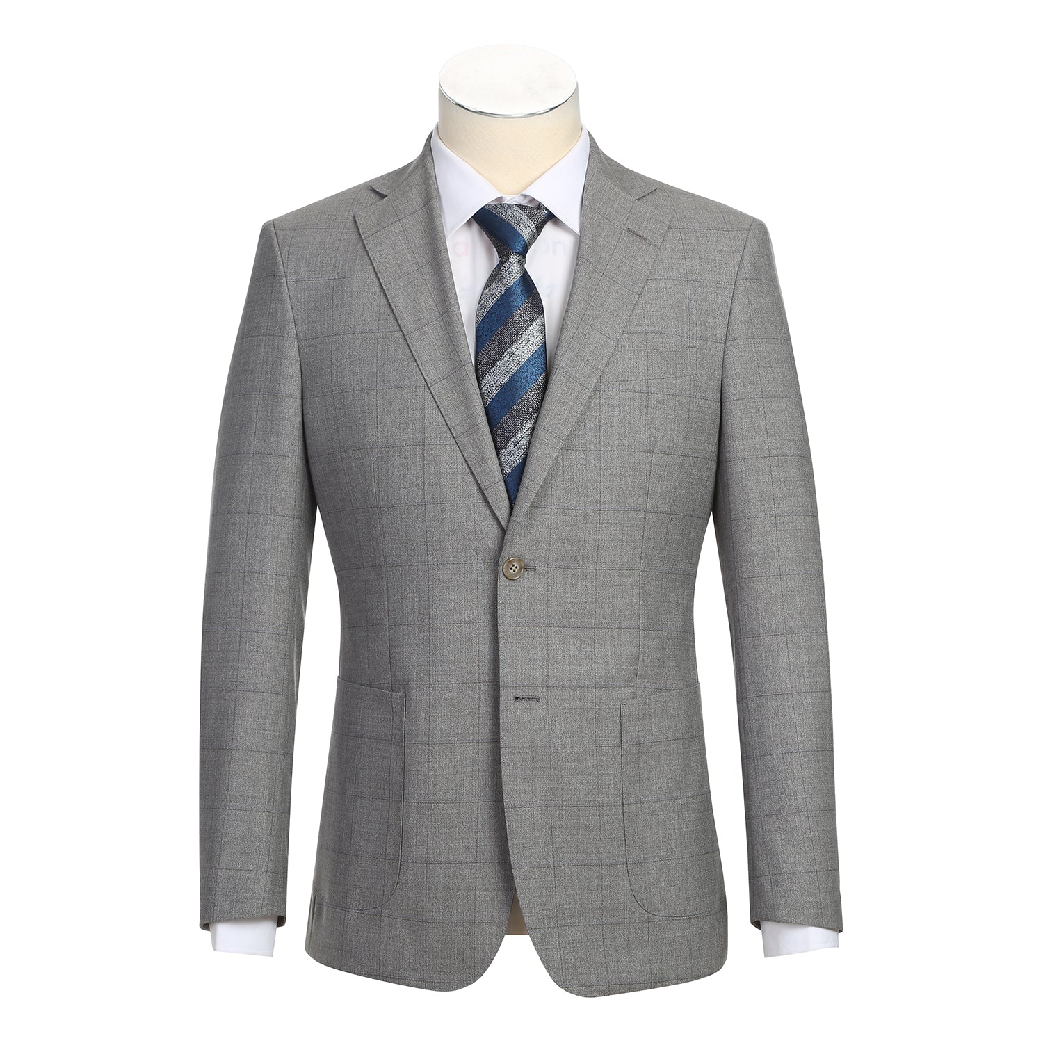 EL92-50-600 Stone Grey Wool Suit – NovaraFashion