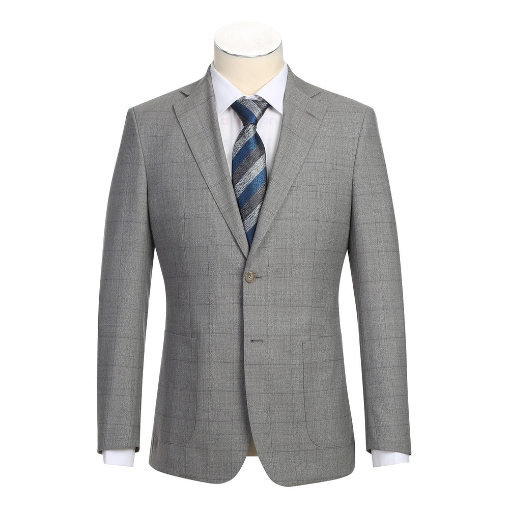 EL92-50-600 Stone Grey Wool Suit