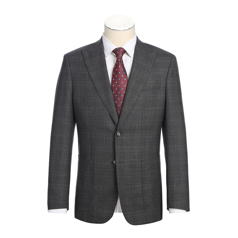 EL12-57-095 Dark Gray Check Suit