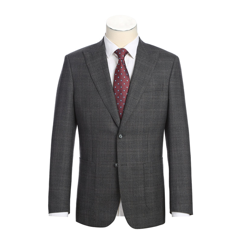 EL12-57-095 Dark Gray Check Suit