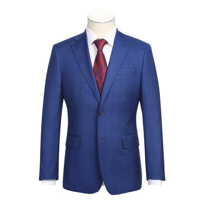 12-52-412EL Royal Blue Check Suit