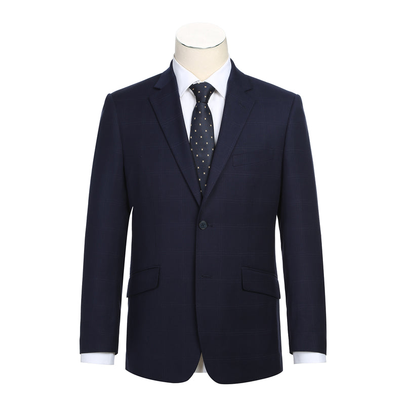 293-29 Men's Slim Fit Checked Suits