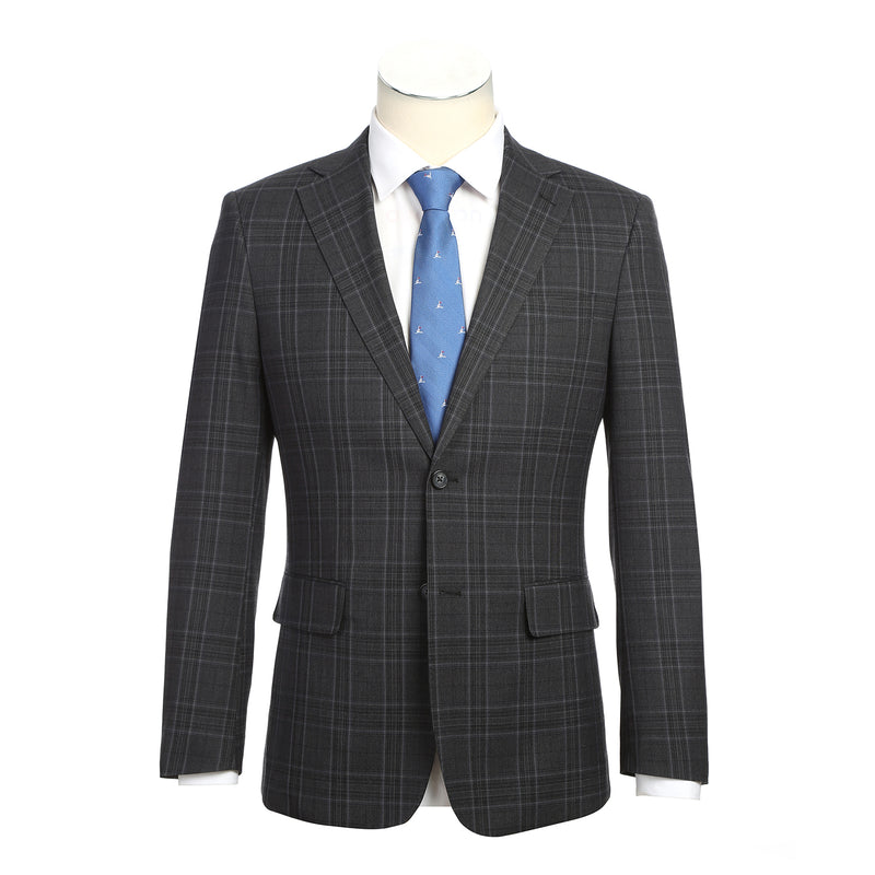 22-57-095EL Dark Gray Check Suit