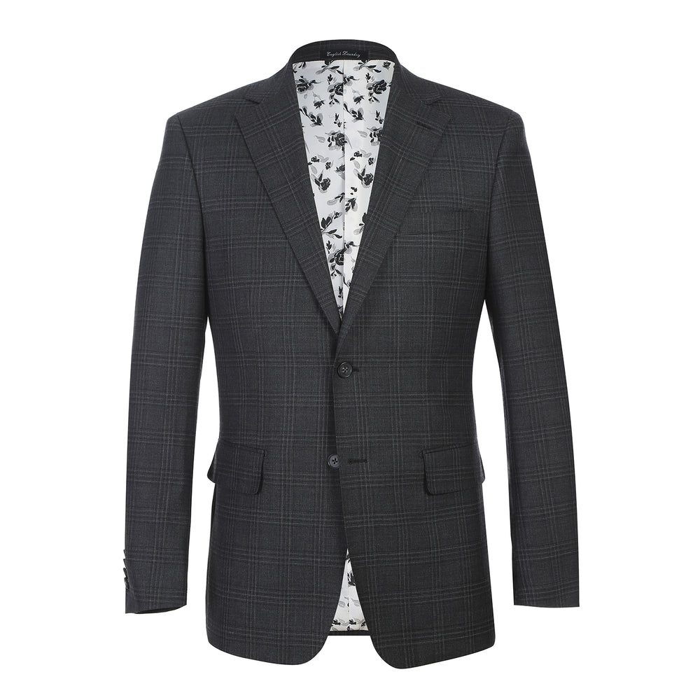 EL12-58-095 Dark Gray Check Suit