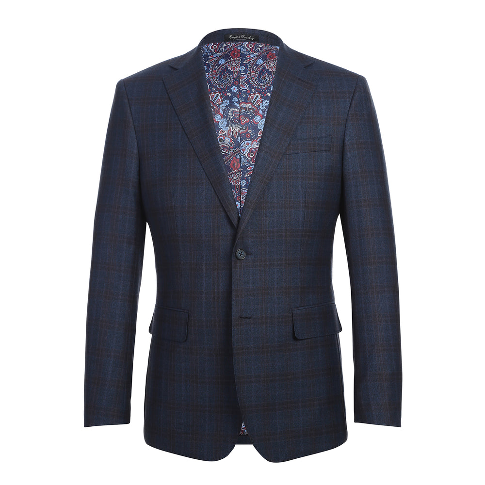 EL12-55-410 Dark Blue Check Suit