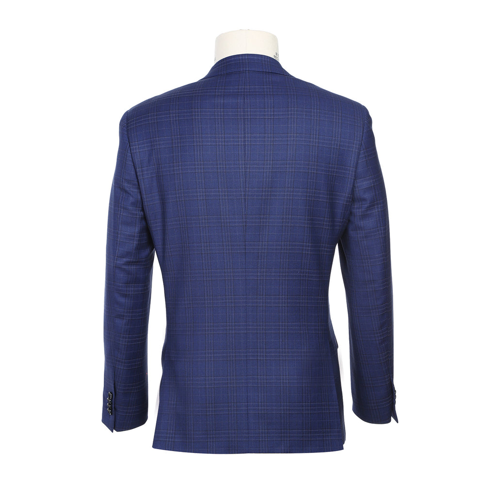 563-7 Men's Slim Fit Wool Blend Checked Blazer