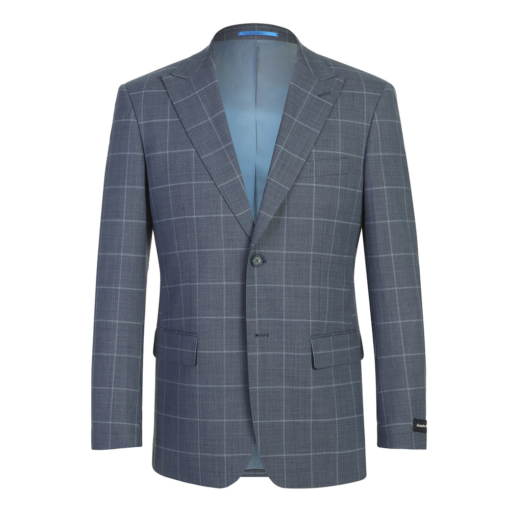 566-13 Men's New Slim Fit Wool Suits