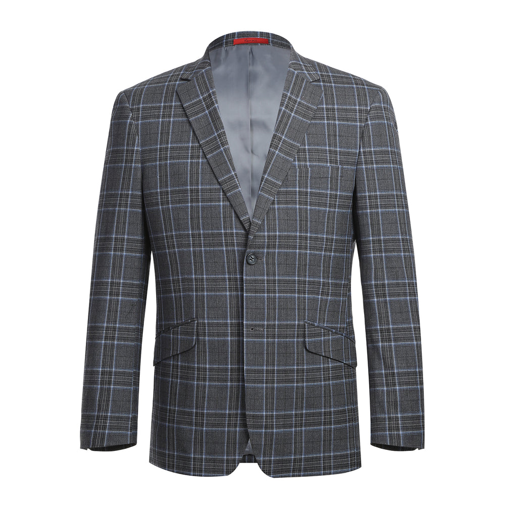293-28 Men's Slim Fit Checked Suits