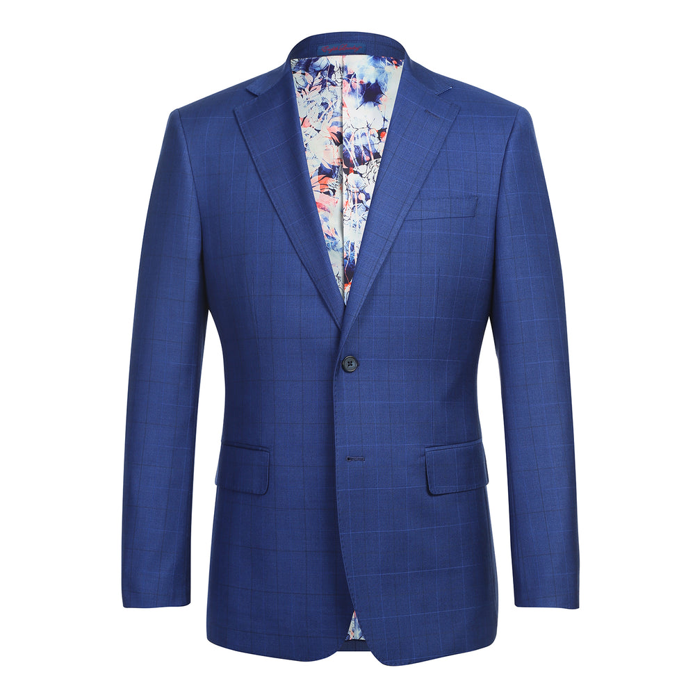 12-52-412EL Royal Blue Check Suit