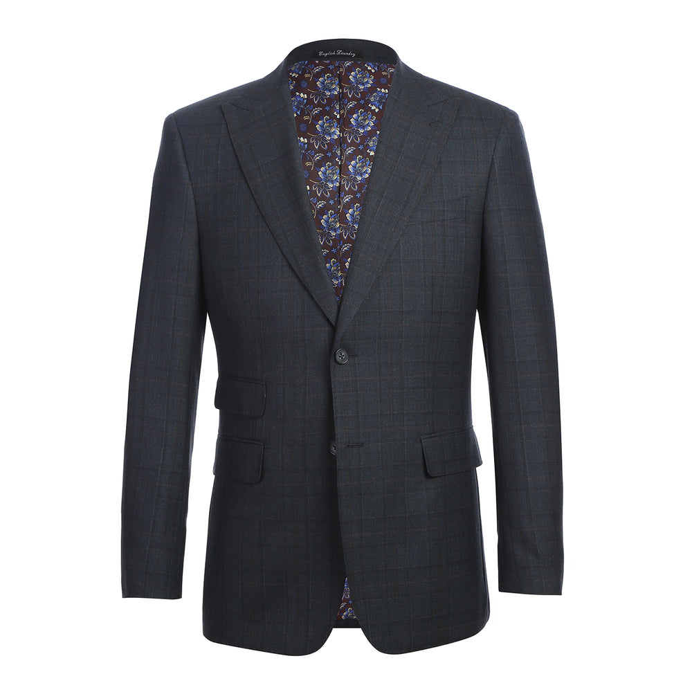 EL12-56-475 Dark Navy Check Suit