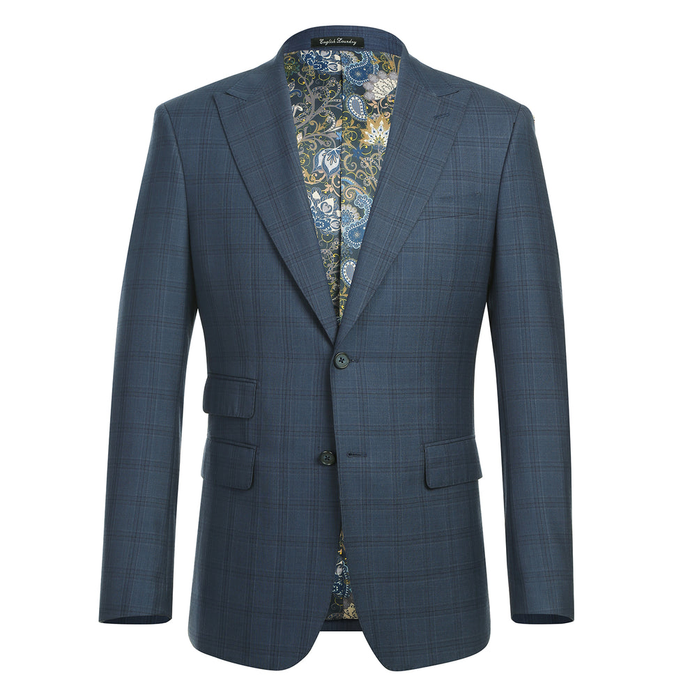 EL92-55-410 Blue Wool Suit