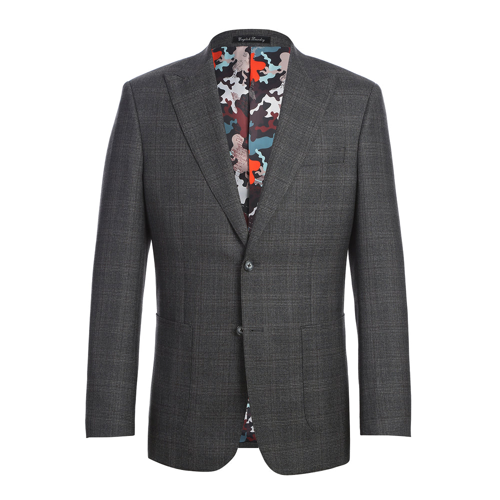 EL12-57-095 Dark Gray Check Suit