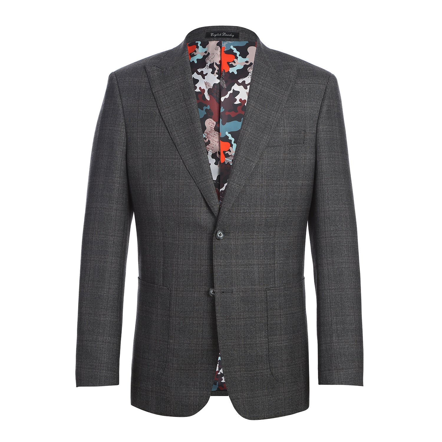 EL12-57-095 Dark Gray Check Suit – NovaraFashion