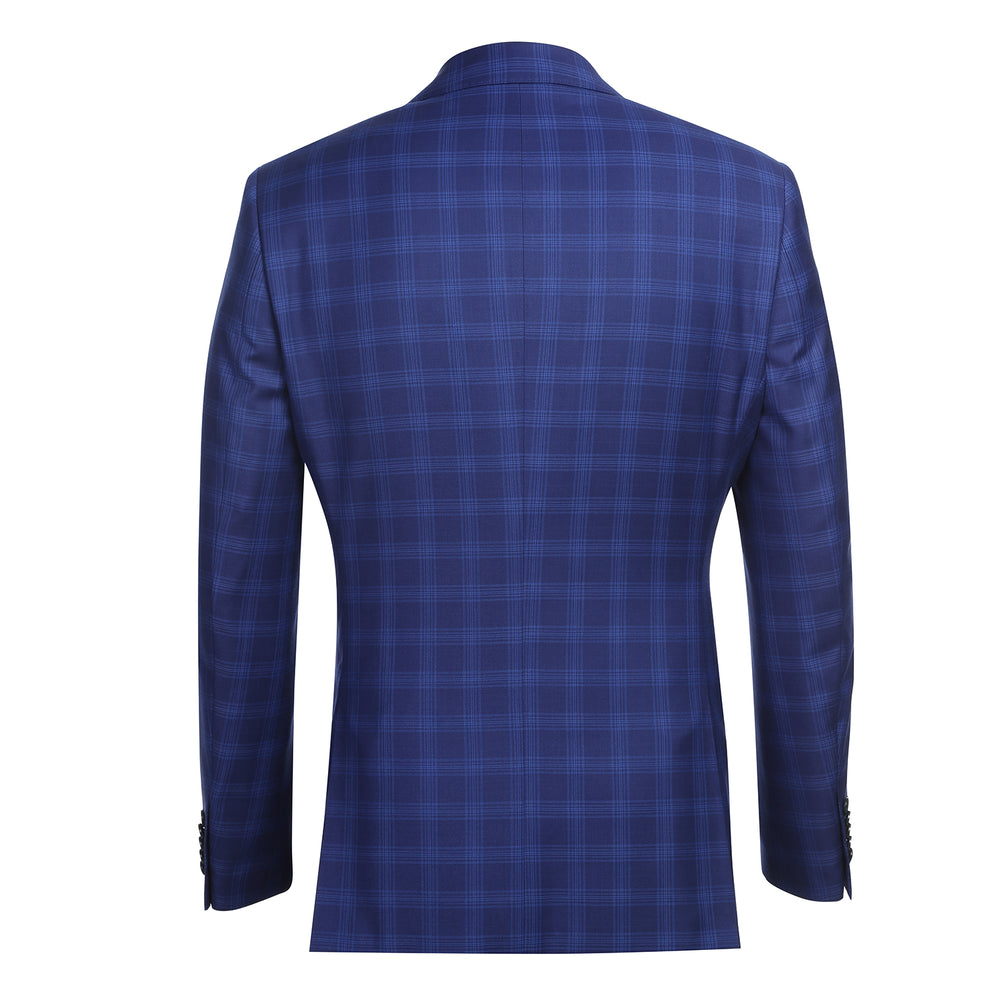 12-68-412EL Royal Blue Check Suit