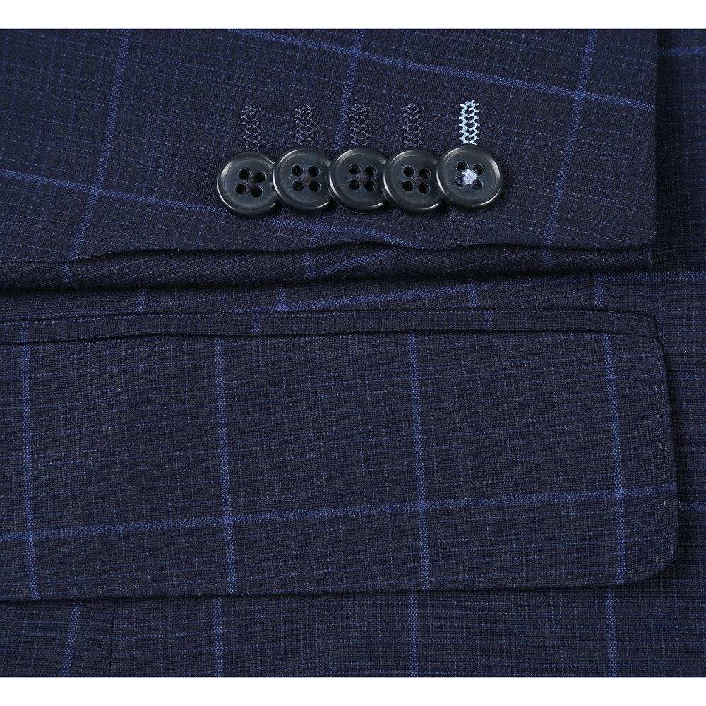 12-55-410EL Midnight Blue Check Suit