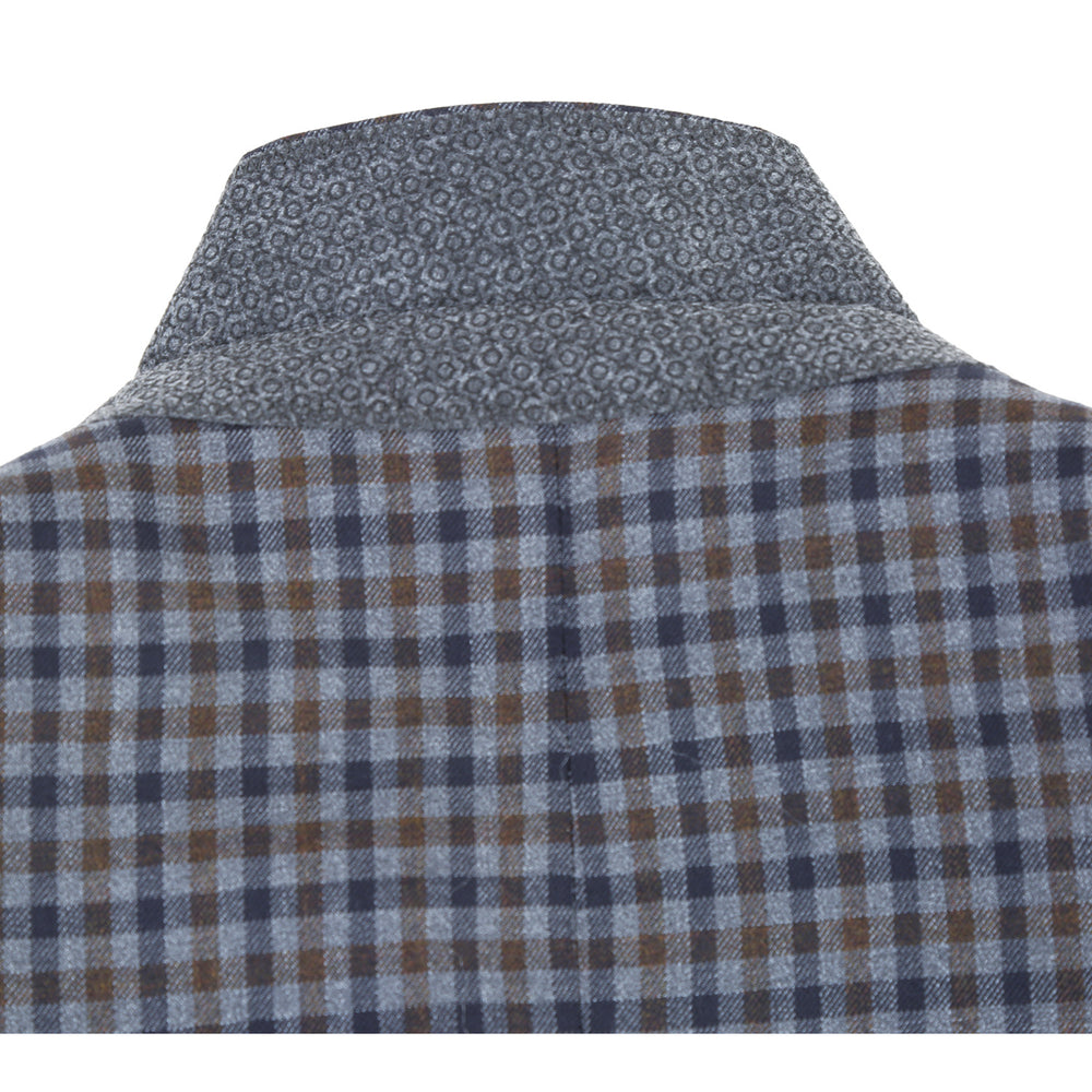 563-10 Men's Slim Fit Wool Checked Blazer