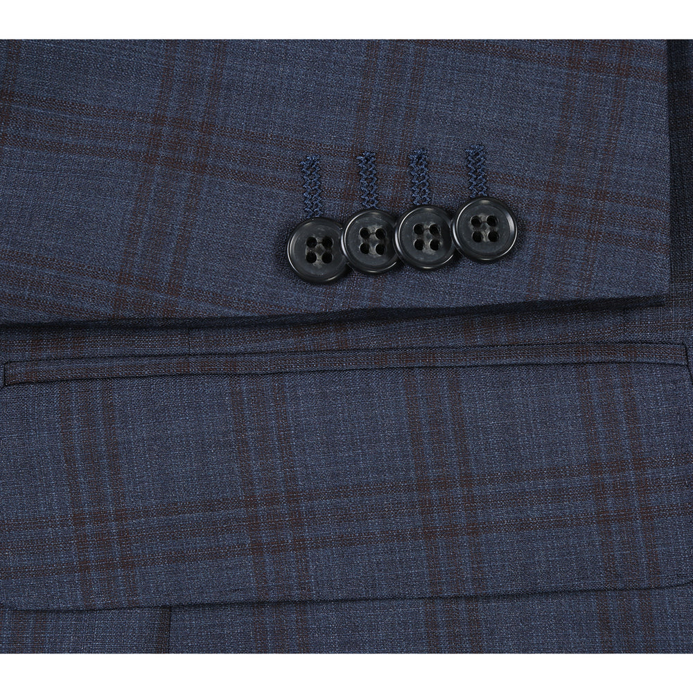 566-3 Men's Classic Fit Wool Suits