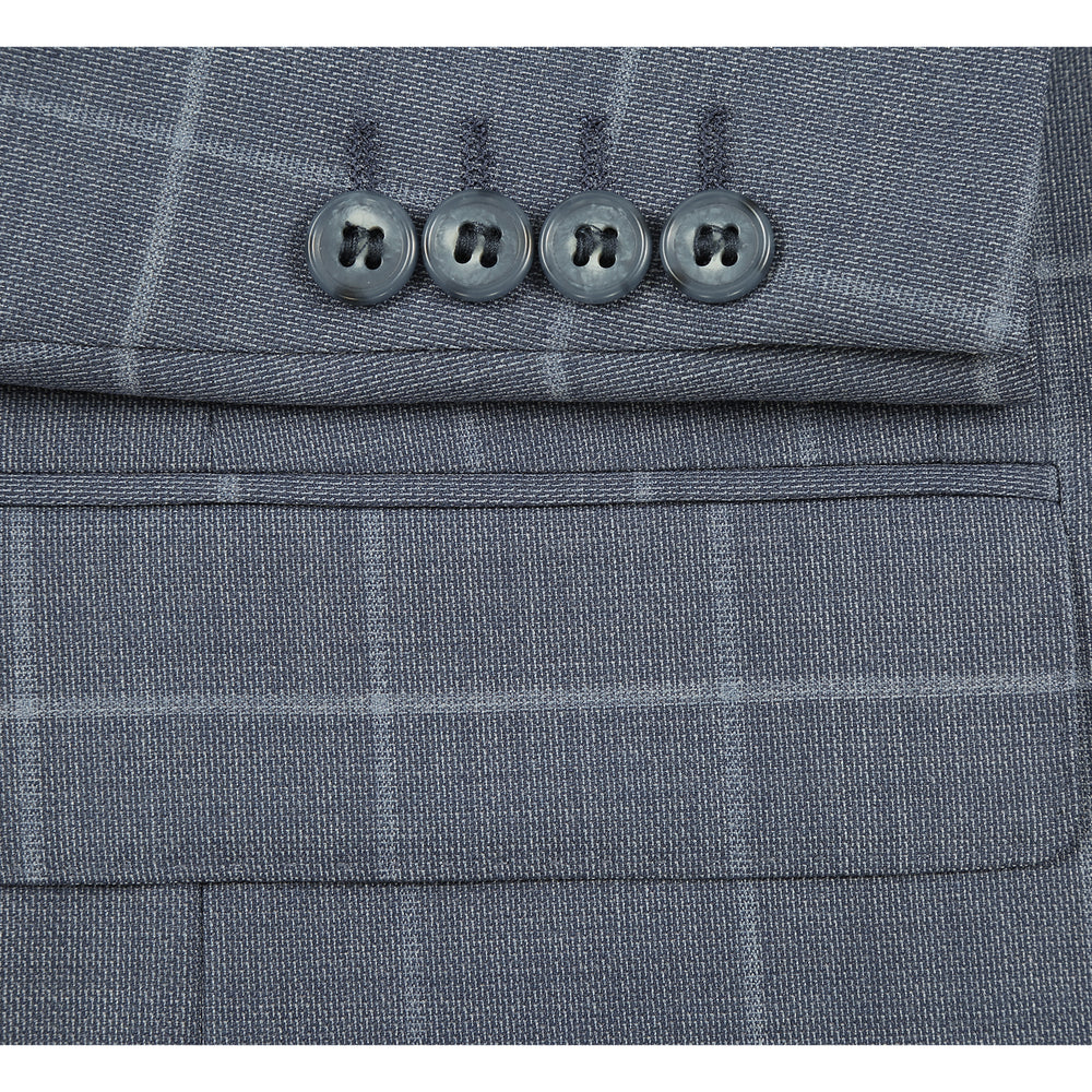 566-13 Men's New Slim Fit Wool Suits