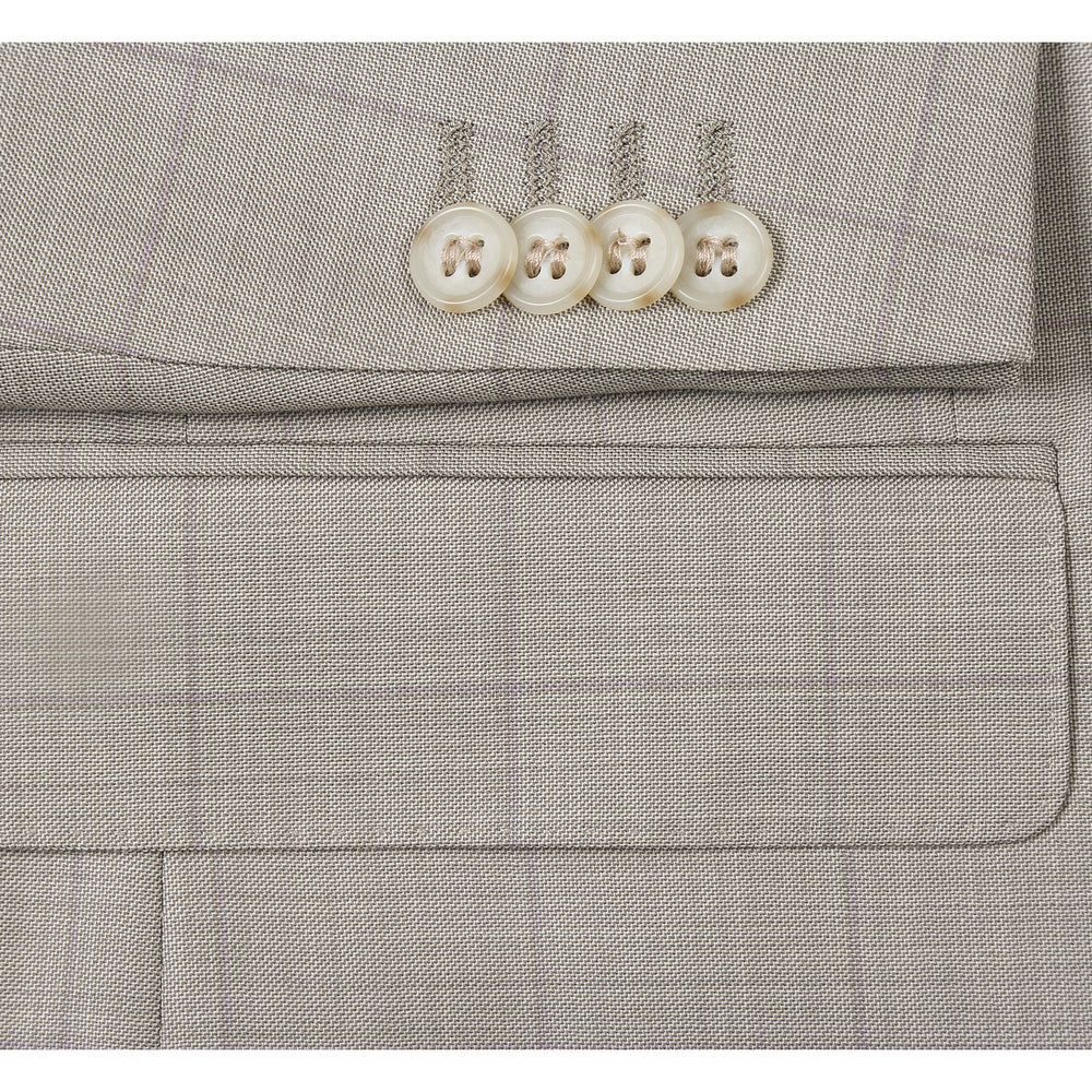 566-10 Men's Classic Fit Wool Suits