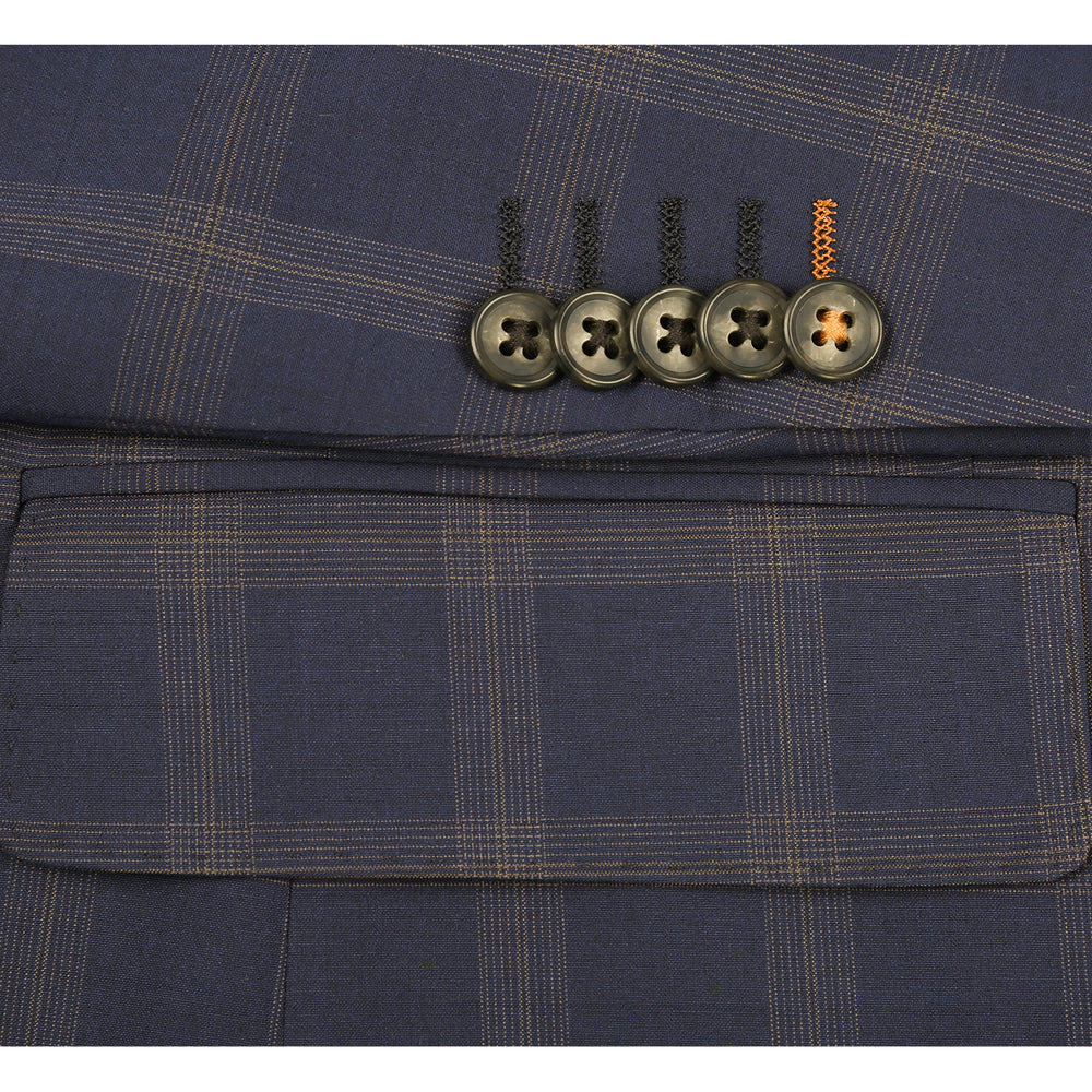 12-58-410EL Midnight Blue Check Suit