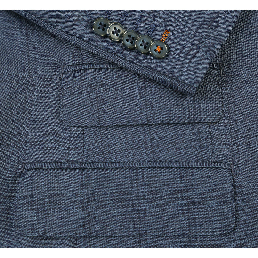 EL92-55-410 Blue Wool Suit