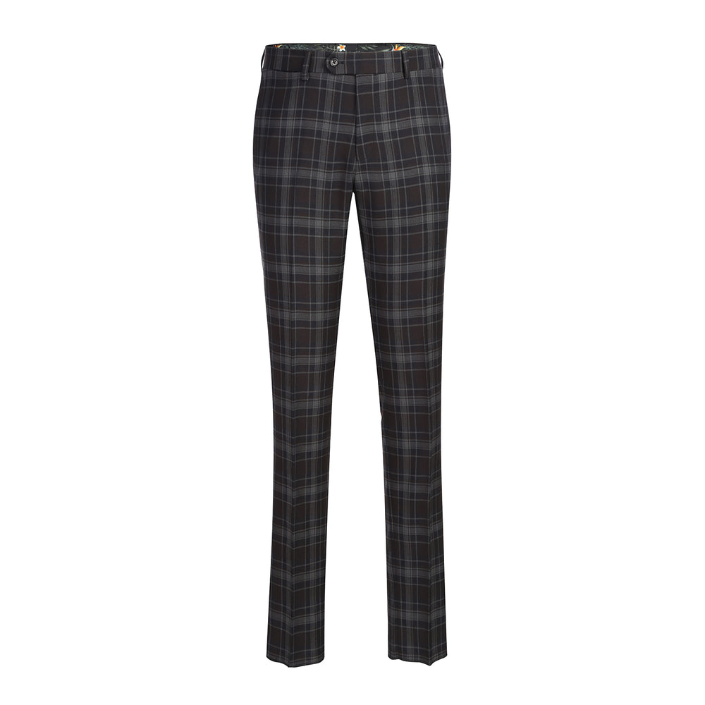 22-62-555EL Burgundy Check Suit