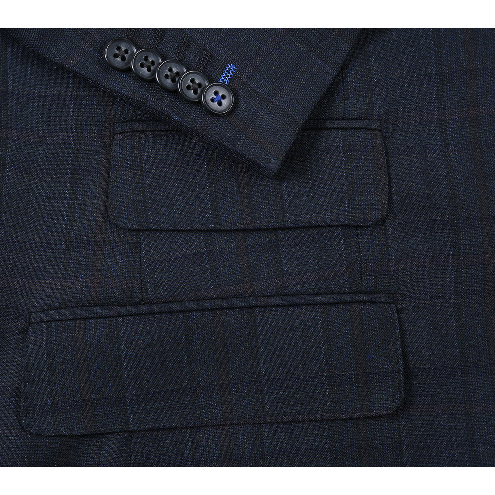 EL12-56-475 Dark Navy Check Suit