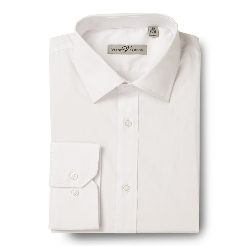 TCS02 Men's Slim Fit Long Sleeve Stretch Dress Shirt