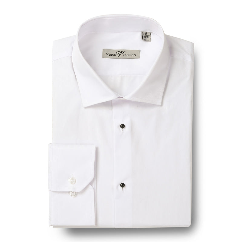 TUX01 Men's Slim Fit Long Sleeve Tuxedo Dress Shirt