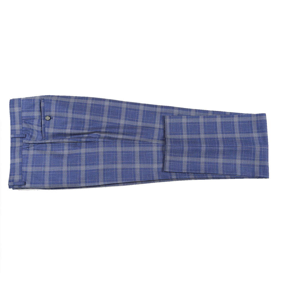 English Laundry 82-60-400EL Blue with Marigold Check Suit