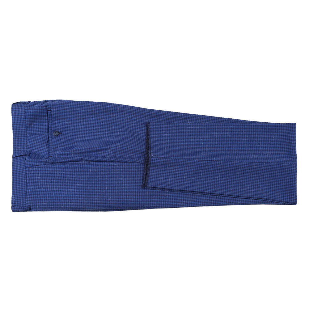 English Laundry EL72-15-405 Blue Mini-Check Wool Suit