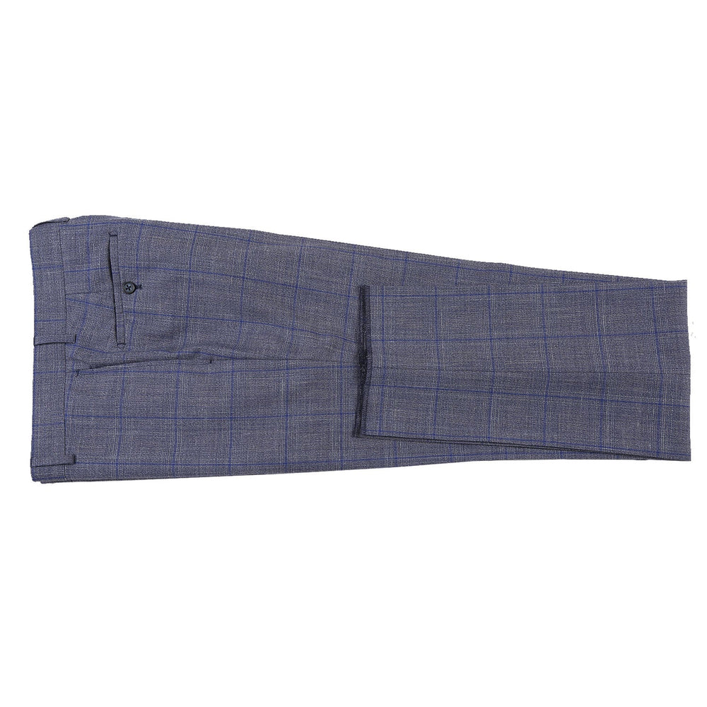 EL72-52-400 Gray with Blue Windowpane Wool Suit