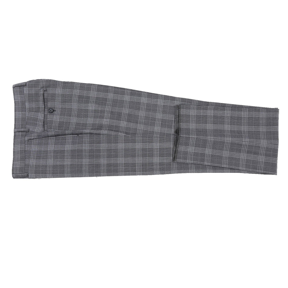 EL72-58-093 Gray Check Peak Wool Suit