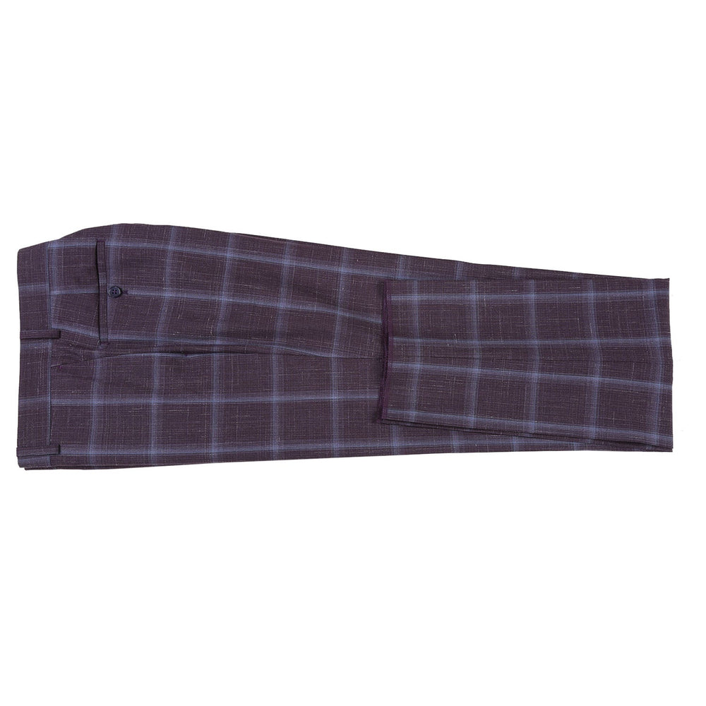 EL72-62-900 Purple Window Pane Check Wool Suit