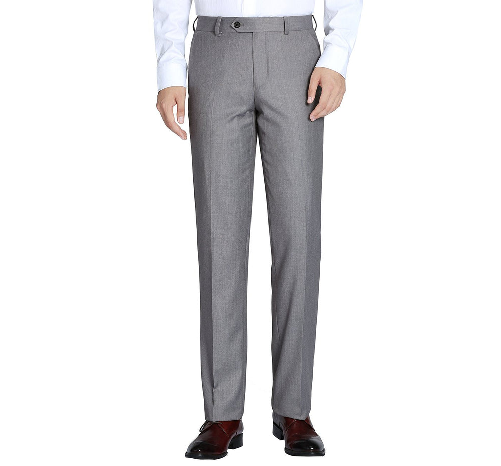 508-5 Men's Regular Fit Flat Front Wool Suit Pant